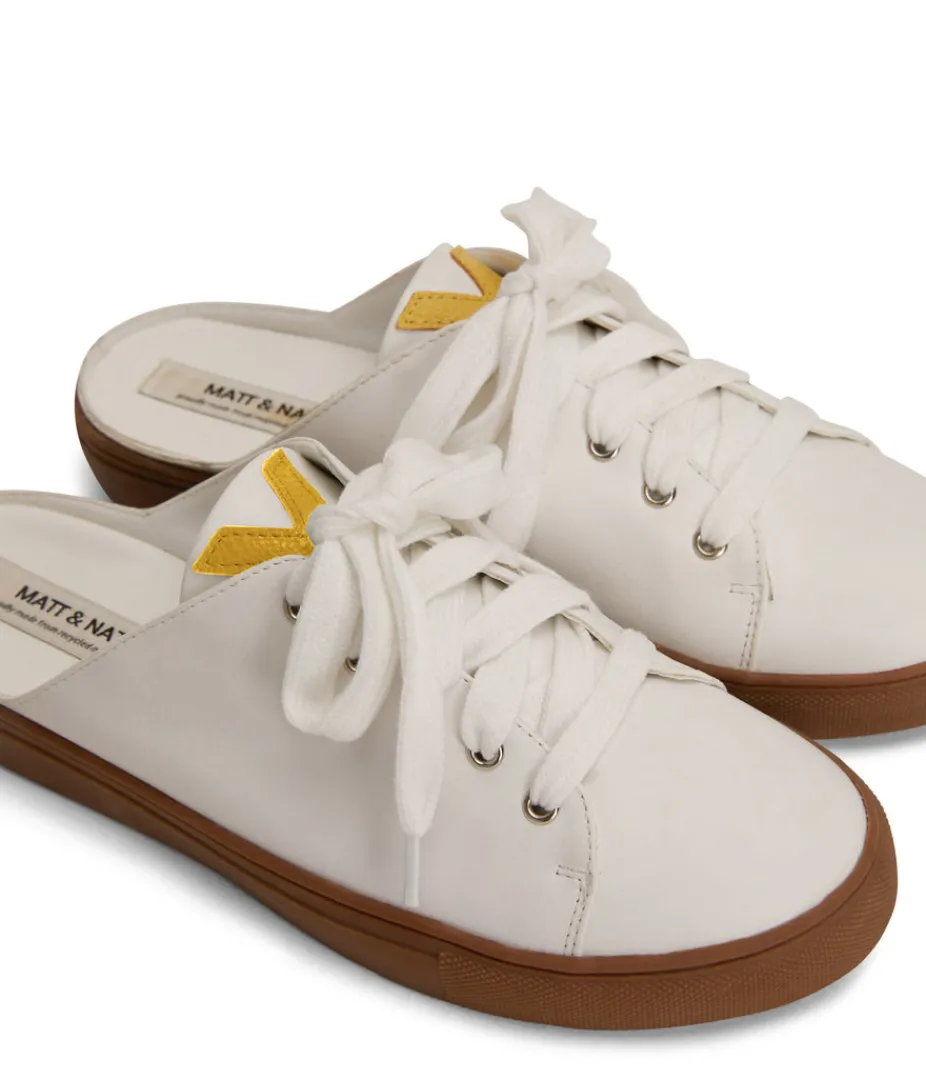Sneakers | Flats | Matt & Nat Mattnat EWEL Women's Vegan Sneakers New Arrivals WHITE/YELLOW