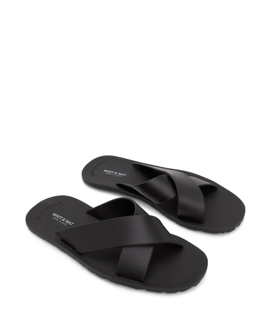 Sandals | Flats | Matt & Nat Mattnat Footwear LORENA Vegan Cross Sandals