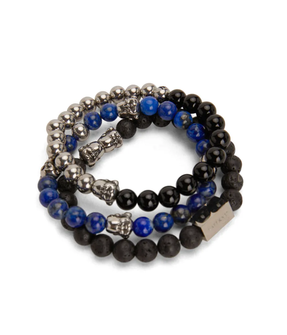 mattnat_laughing__bead_amp_charm_bracelet_3.webp Bracelets | Matt & Nat Mattnat LAUGHING - Bead & Charm Bracelet BLACK