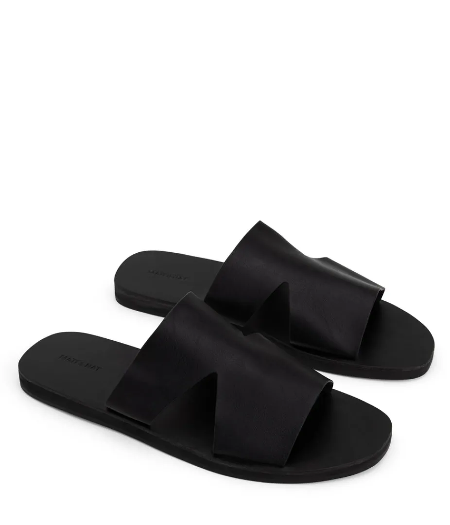Footwear | Matt & Nat Mattnat LEVOS Men's Vegan Slip On Sandals BLACK