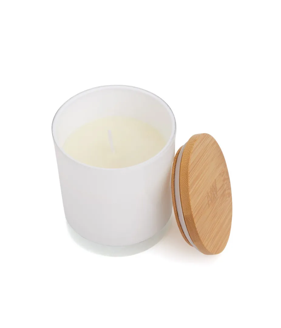 Andles | Matt & Nat Mattnat LIFE IS SWEET REG. ROUND BAMBOO - Candle Candles WHITE