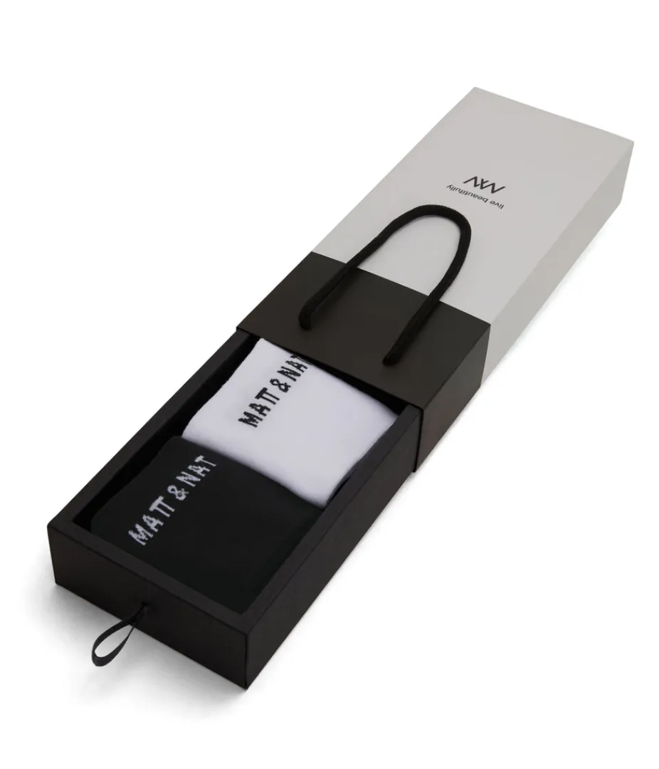Sock Set | Matt & Nat Mattnat SOCK Organic Cotton Socks Box Set Black & White BLKWHT
